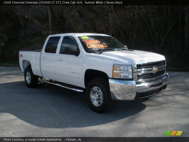 Summit White / Ebony Black 2008 Chevrolet Silverado 2500HD LT Z71 Crew Cab 4x4