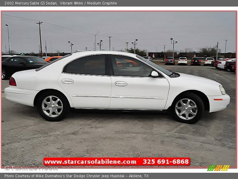 Vibrant White / Medium Graphite 2002 Mercury Sable GS Sedan