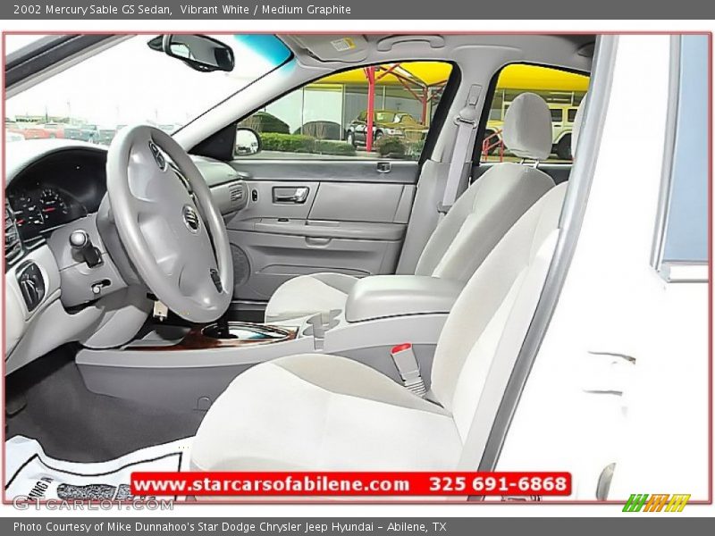 Vibrant White / Medium Graphite 2002 Mercury Sable GS Sedan