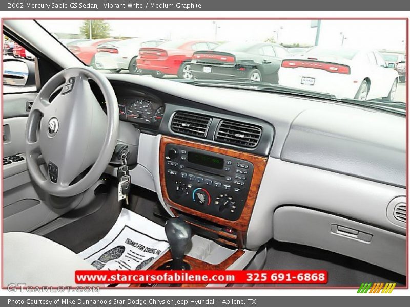 Vibrant White / Medium Graphite 2002 Mercury Sable GS Sedan