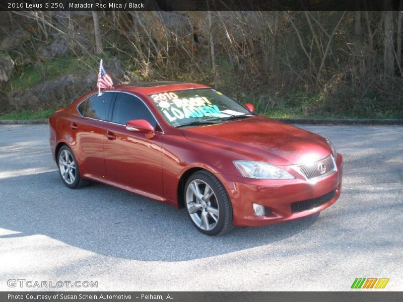Matador Red Mica / Black 2010 Lexus IS 250
