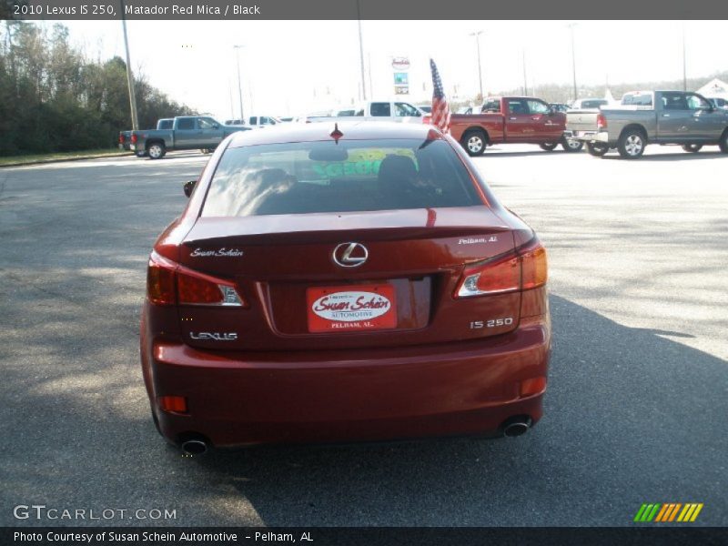 Matador Red Mica / Black 2010 Lexus IS 250