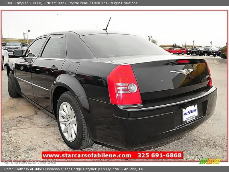 Brilliant Black Crystal Pearl / Dark Khaki/Light Graystone 2008 Chrysler 300 LX