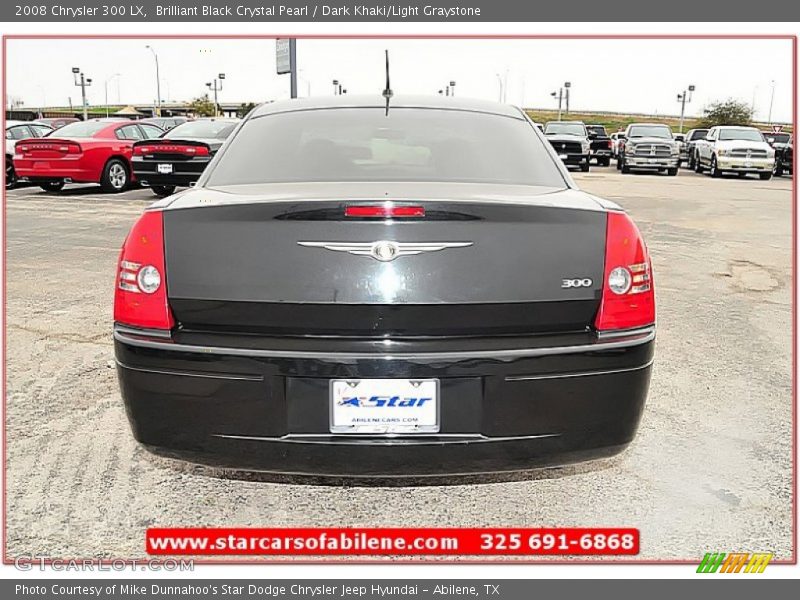 Brilliant Black Crystal Pearl / Dark Khaki/Light Graystone 2008 Chrysler 300 LX