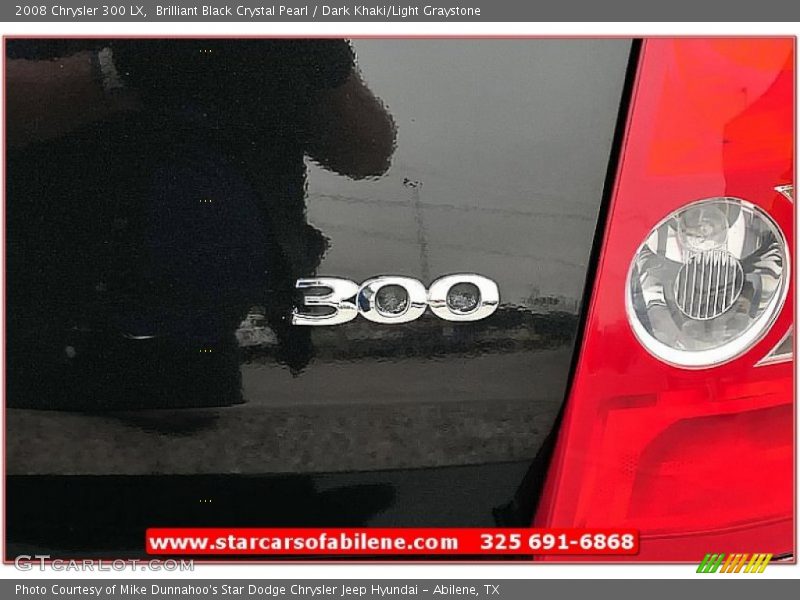Brilliant Black Crystal Pearl / Dark Khaki/Light Graystone 2008 Chrysler 300 LX