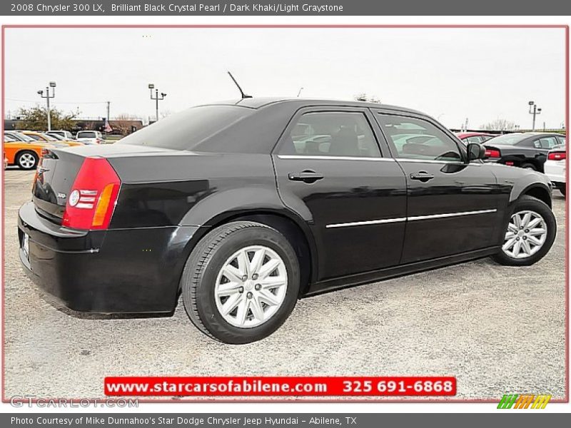 Brilliant Black Crystal Pearl / Dark Khaki/Light Graystone 2008 Chrysler 300 LX