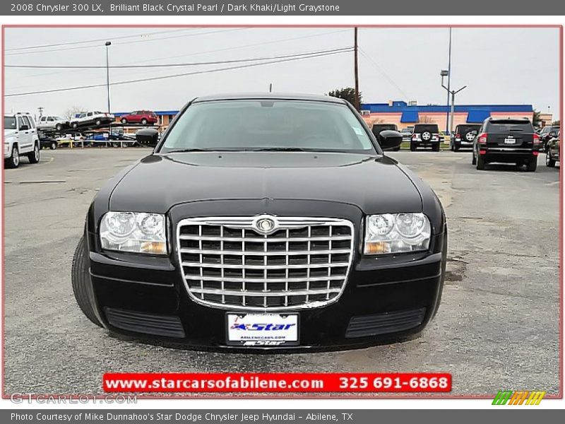 Brilliant Black Crystal Pearl / Dark Khaki/Light Graystone 2008 Chrysler 300 LX