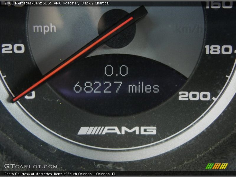 Black / Charcoal 2003 Mercedes-Benz SL 55 AMG Roadster