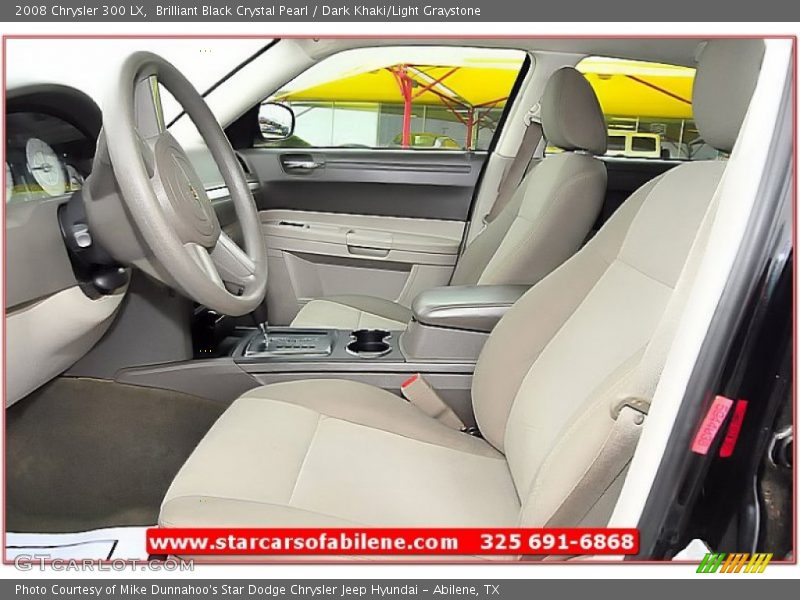 Brilliant Black Crystal Pearl / Dark Khaki/Light Graystone 2008 Chrysler 300 LX