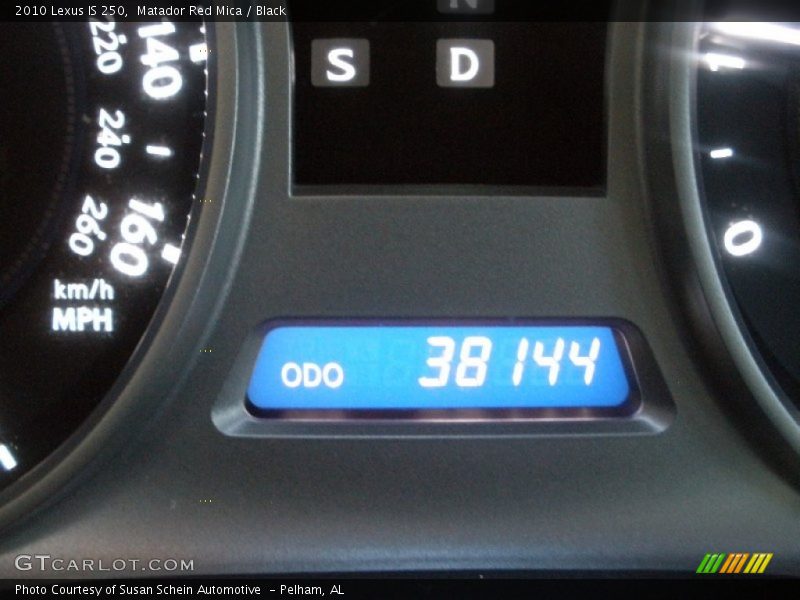 Matador Red Mica / Black 2010 Lexus IS 250