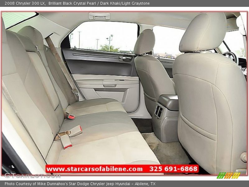 Brilliant Black Crystal Pearl / Dark Khaki/Light Graystone 2008 Chrysler 300 LX