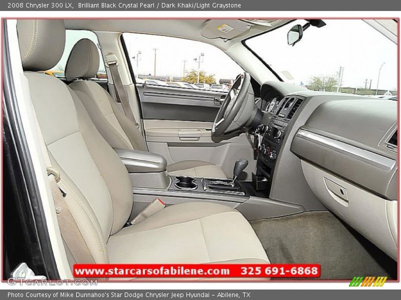 Brilliant Black Crystal Pearl / Dark Khaki/Light Graystone 2008 Chrysler 300 LX
