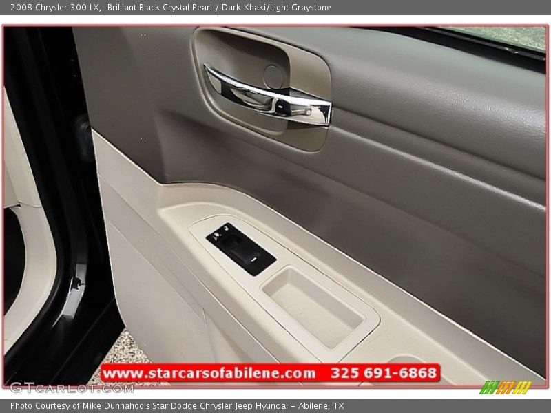 Brilliant Black Crystal Pearl / Dark Khaki/Light Graystone 2008 Chrysler 300 LX
