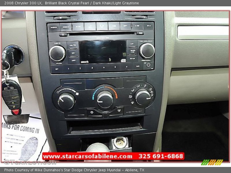 Brilliant Black Crystal Pearl / Dark Khaki/Light Graystone 2008 Chrysler 300 LX