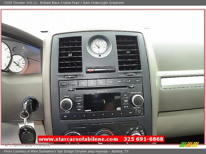 Brilliant Black Crystal Pearl / Dark Khaki/Light Graystone 2008 Chrysler 300 LX