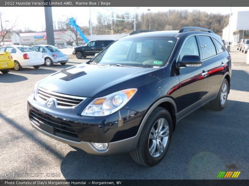 Marine Blue / Beige 2012 Hyundai Veracruz Limited AWD