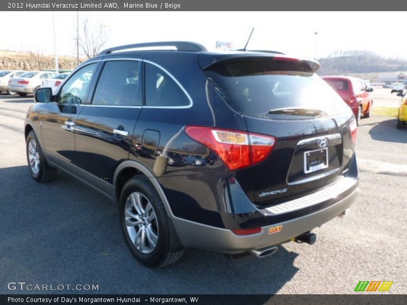 Marine Blue / Beige 2012 Hyundai Veracruz Limited AWD