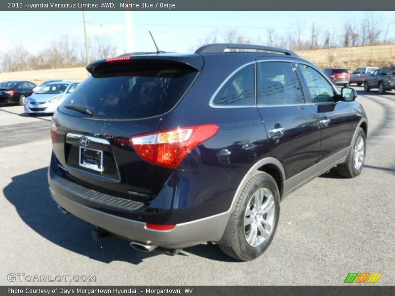 Marine Blue / Beige 2012 Hyundai Veracruz Limited AWD