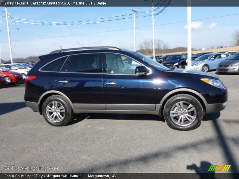 Marine Blue / Beige 2012 Hyundai Veracruz Limited AWD