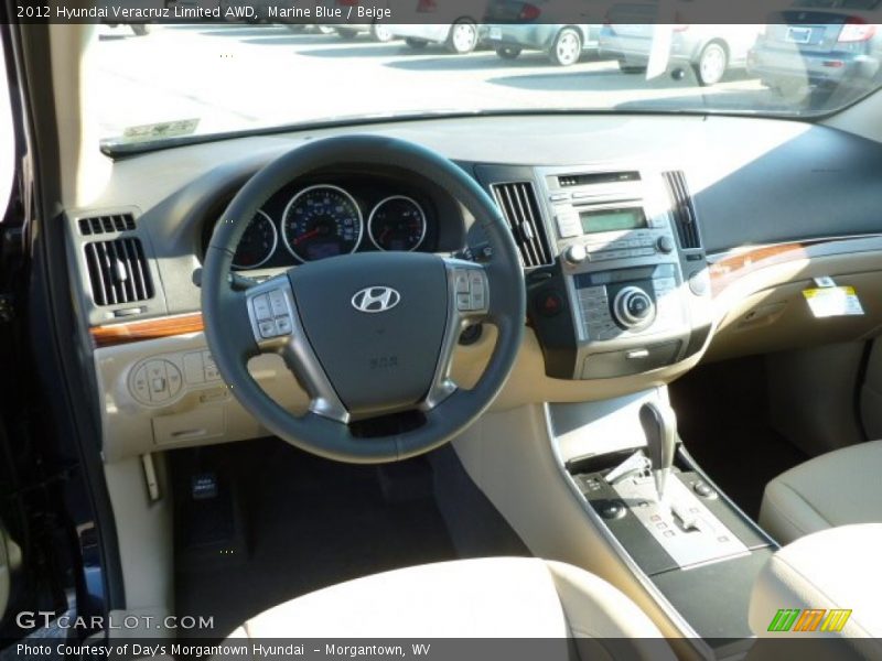 Marine Blue / Beige 2012 Hyundai Veracruz Limited AWD