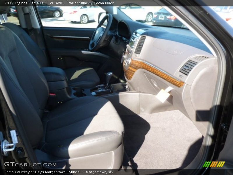Twilight Black / Cocoa Black 2012 Hyundai Santa Fe SE V6 AWD