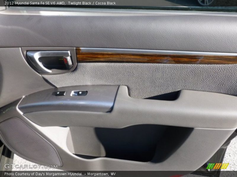 Twilight Black / Cocoa Black 2012 Hyundai Santa Fe SE V6 AWD