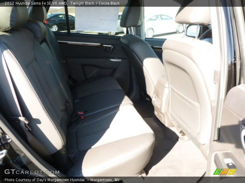 Twilight Black / Cocoa Black 2012 Hyundai Santa Fe SE V6 AWD