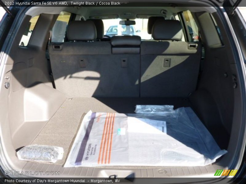 Twilight Black / Cocoa Black 2012 Hyundai Santa Fe SE V6 AWD