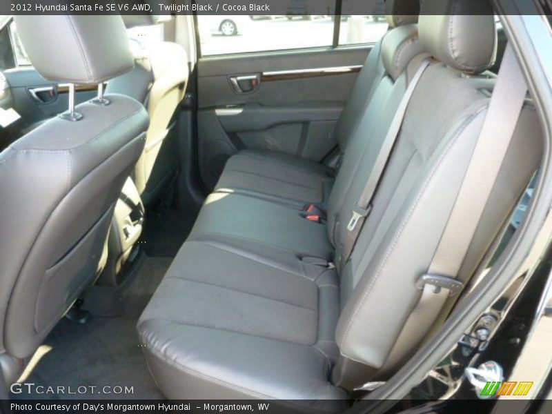 Twilight Black / Cocoa Black 2012 Hyundai Santa Fe SE V6 AWD