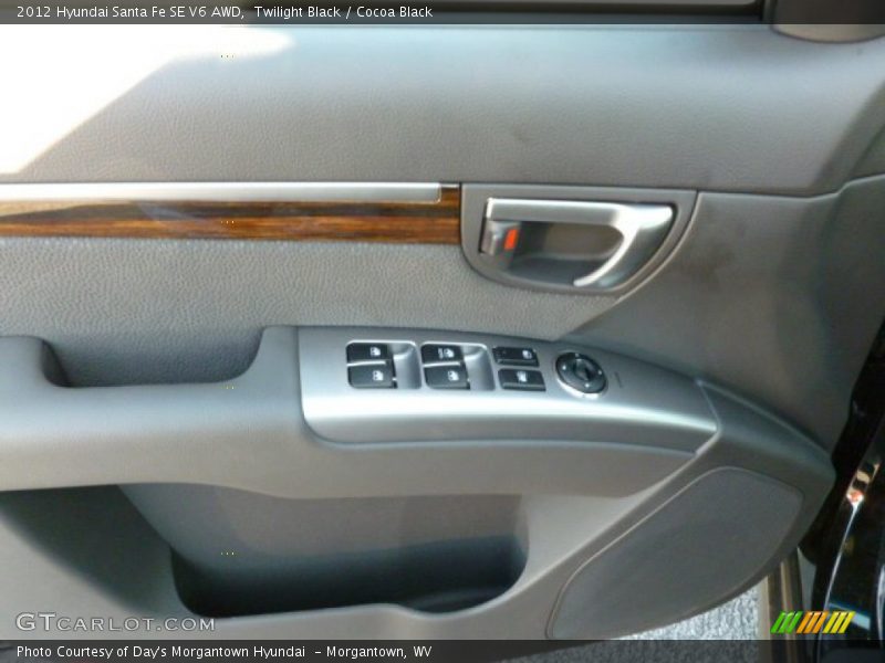Twilight Black / Cocoa Black 2012 Hyundai Santa Fe SE V6 AWD