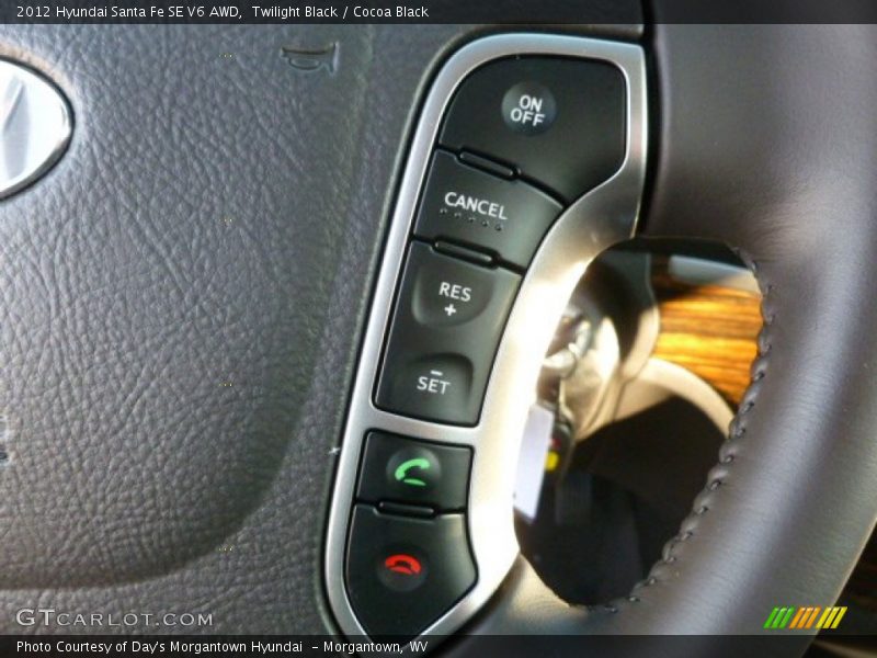 Twilight Black / Cocoa Black 2012 Hyundai Santa Fe SE V6 AWD
