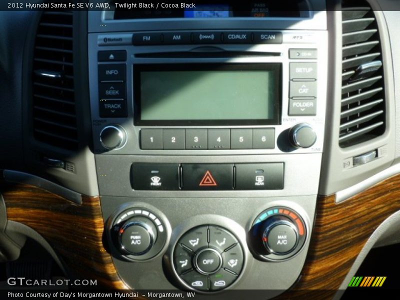 Twilight Black / Cocoa Black 2012 Hyundai Santa Fe SE V6 AWD