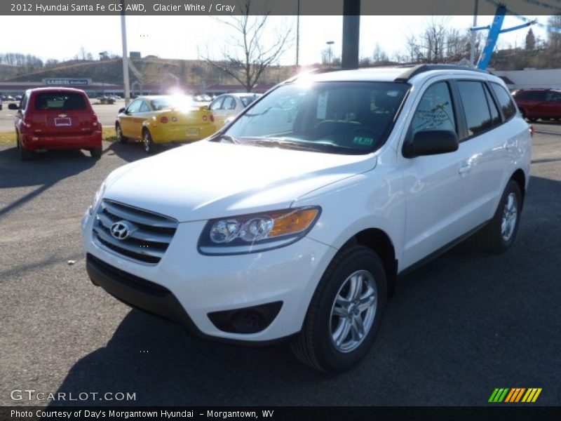 Glacier White / Gray 2012 Hyundai Santa Fe GLS AWD