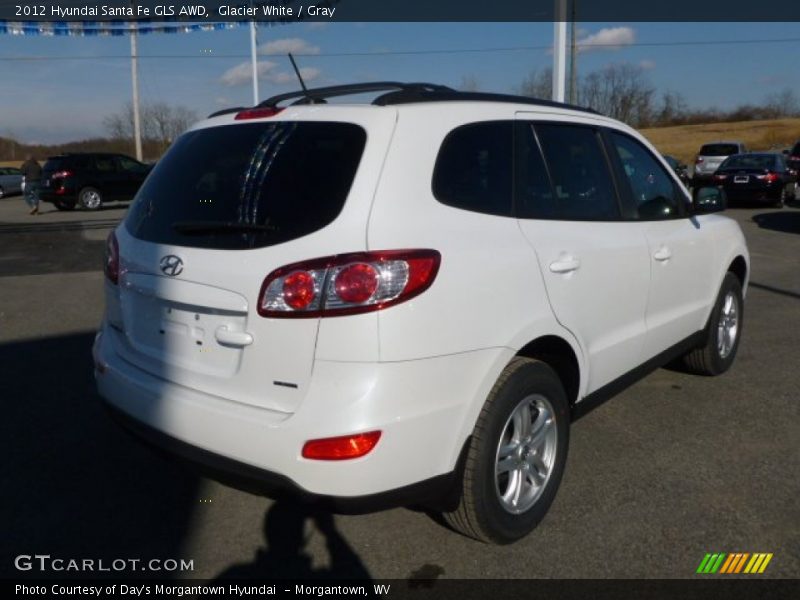 Glacier White / Gray 2012 Hyundai Santa Fe GLS AWD