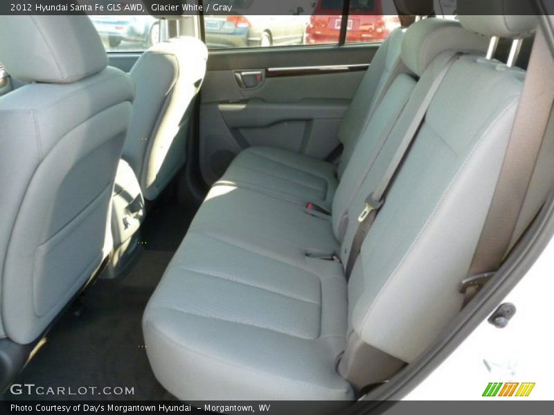 Glacier White / Gray 2012 Hyundai Santa Fe GLS AWD