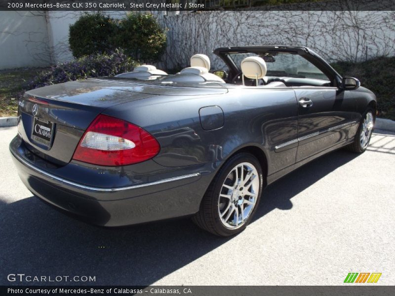 Steel Grey Metallic / Stone 2009 Mercedes-Benz CLK 350 Cabriolet