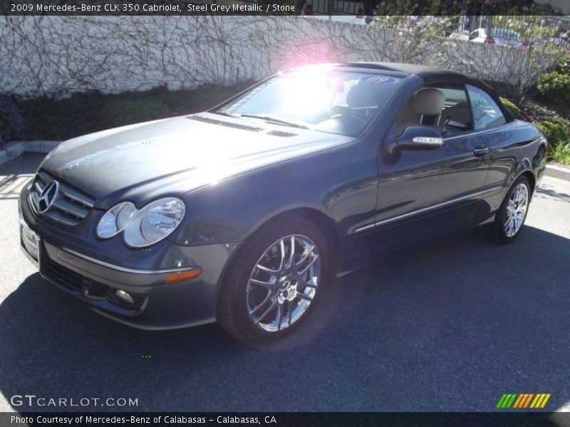 Steel Grey Metallic / Stone 2009 Mercedes-Benz CLK 350 Cabriolet