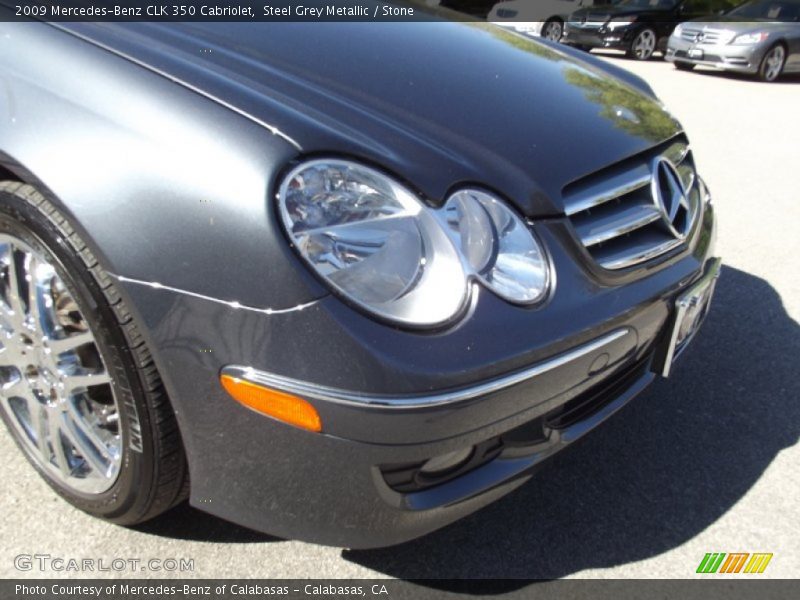 Steel Grey Metallic / Stone 2009 Mercedes-Benz CLK 350 Cabriolet