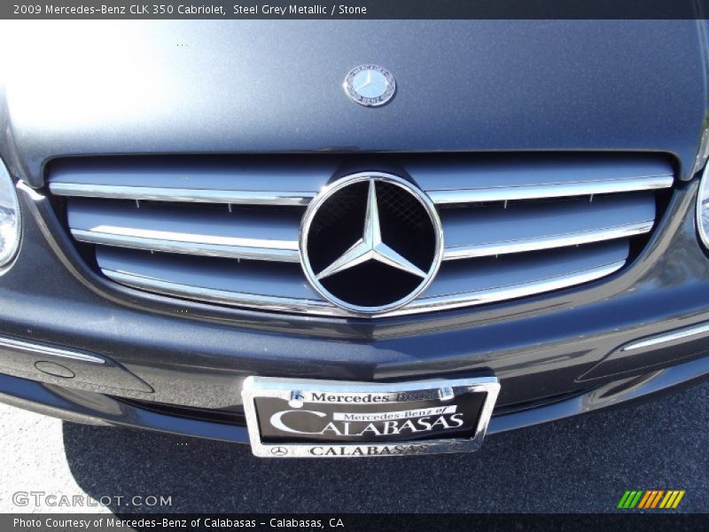 Steel Grey Metallic / Stone 2009 Mercedes-Benz CLK 350 Cabriolet