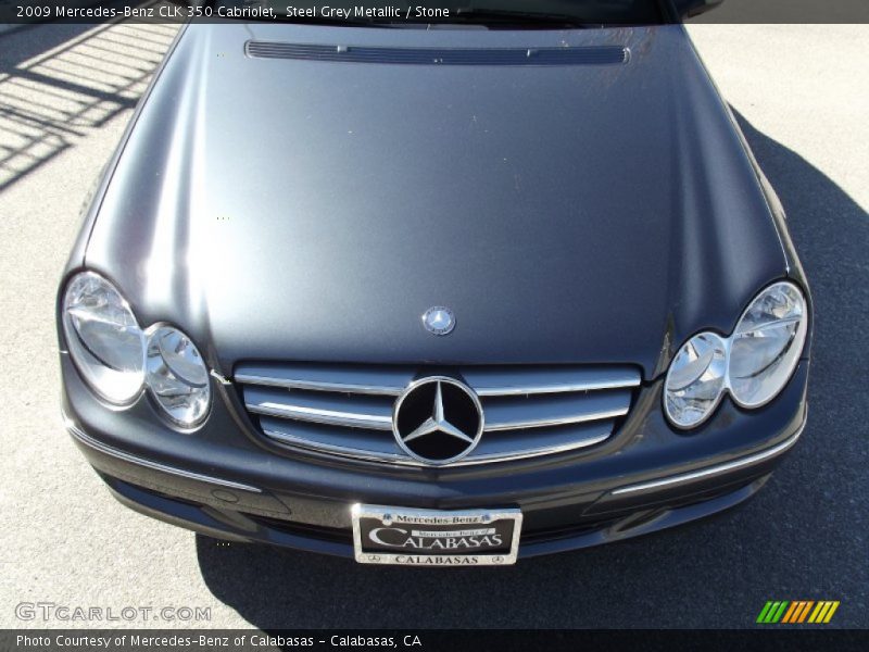 Steel Grey Metallic / Stone 2009 Mercedes-Benz CLK 350 Cabriolet