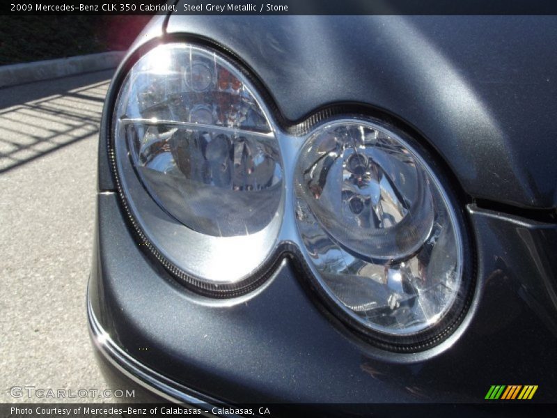 Steel Grey Metallic / Stone 2009 Mercedes-Benz CLK 350 Cabriolet