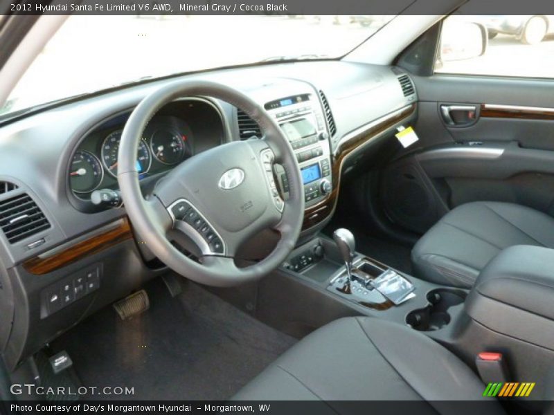  2012 Santa Fe Limited V6 AWD Cocoa Black Interior