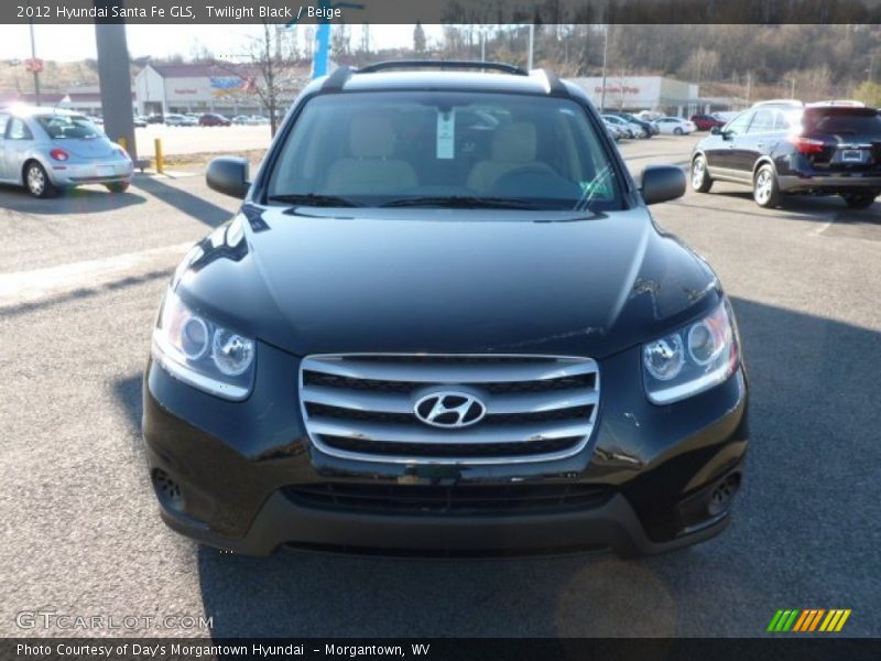 Twilight Black / Beige 2012 Hyundai Santa Fe GLS