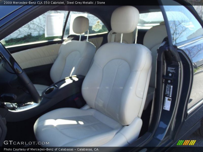 Steel Grey Metallic / Stone 2009 Mercedes-Benz CLK 350 Cabriolet