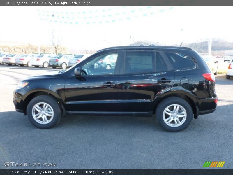 Twilight Black / Beige 2012 Hyundai Santa Fe GLS