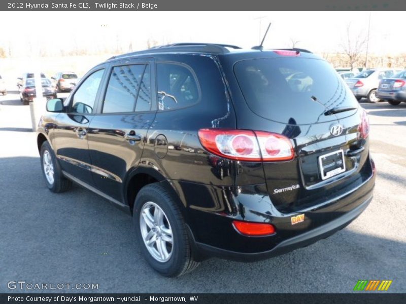 Twilight Black / Beige 2012 Hyundai Santa Fe GLS