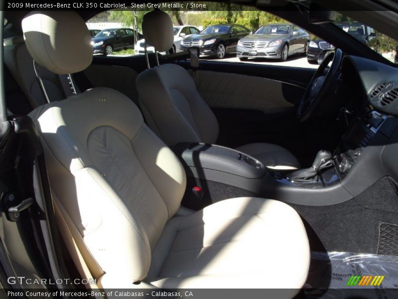 Steel Grey Metallic / Stone 2009 Mercedes-Benz CLK 350 Cabriolet