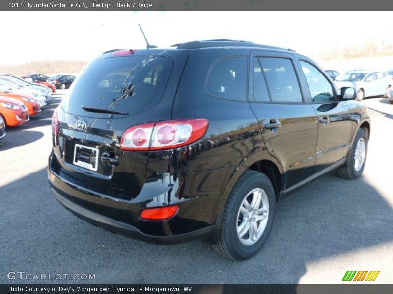 Twilight Black / Beige 2012 Hyundai Santa Fe GLS