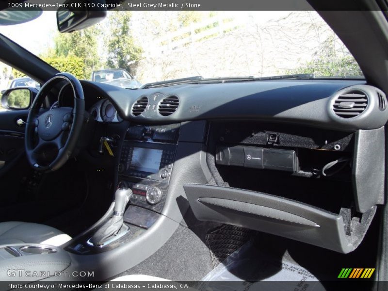 Steel Grey Metallic / Stone 2009 Mercedes-Benz CLK 350 Cabriolet