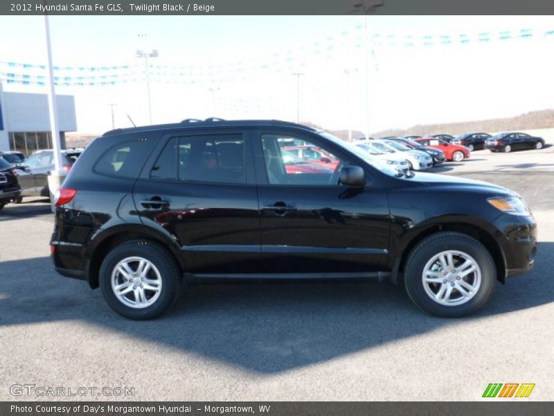 Twilight Black / Beige 2012 Hyundai Santa Fe GLS